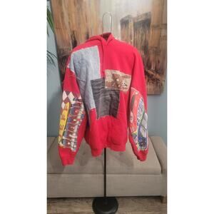 One-of-a-Kind Upcycled Patchwork Hoodie – 90s Jeff Gordon NASCAR, Marlboro Denim